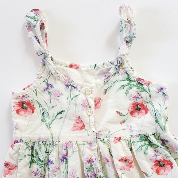 Sz 4 Baby GAP 100% Cotton Floral Print Dress - Picture 7 of 9